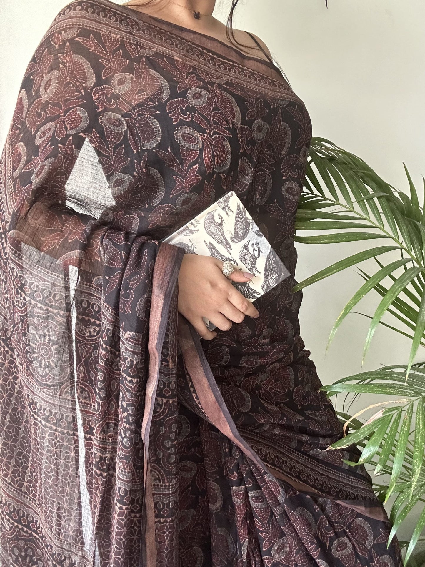 Persephone - Handwoven & Handblocked Ajrakh Kota Saree