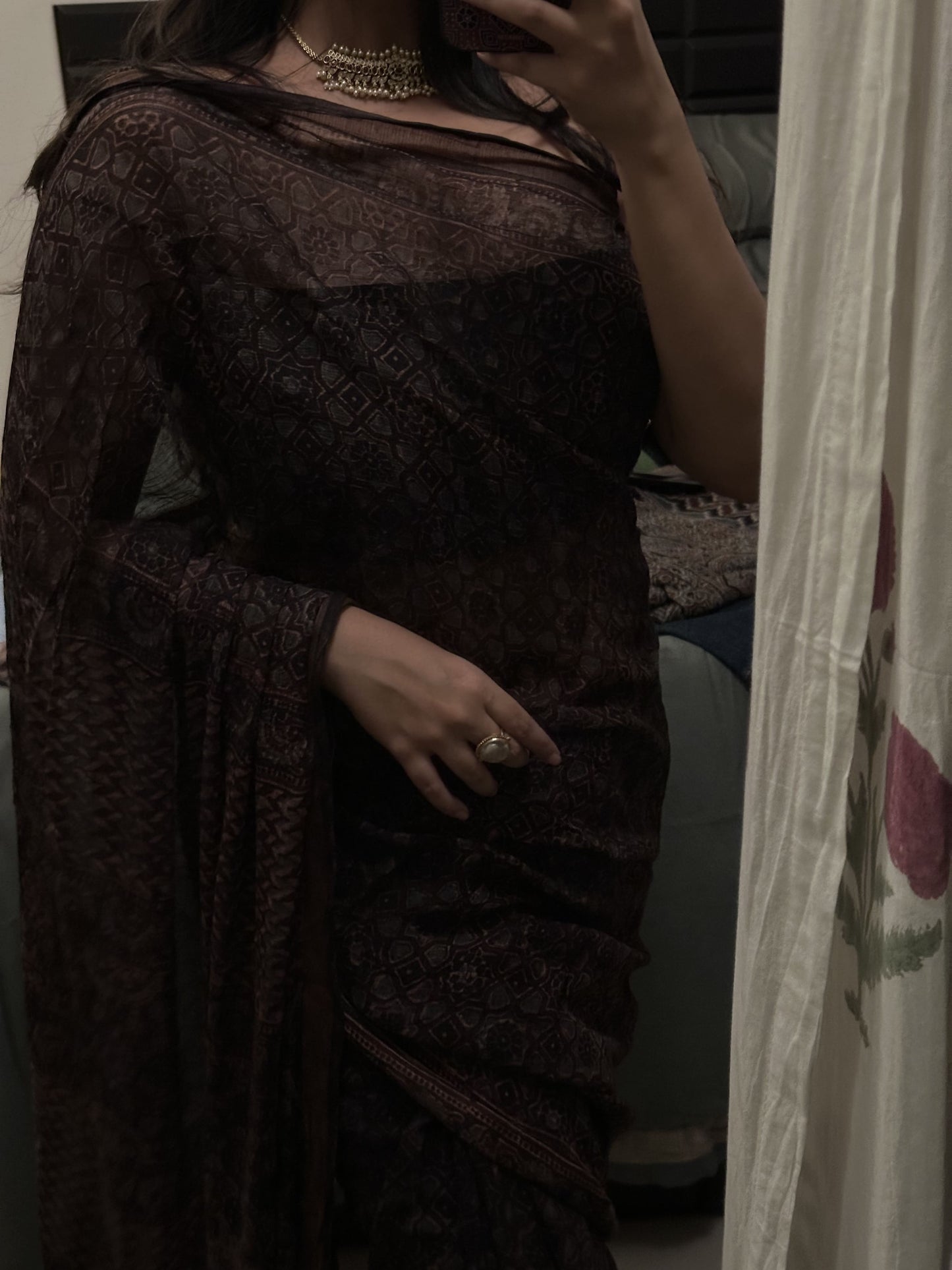Saawari - Handblocked and Handwoven Ajrakh Kota Doria