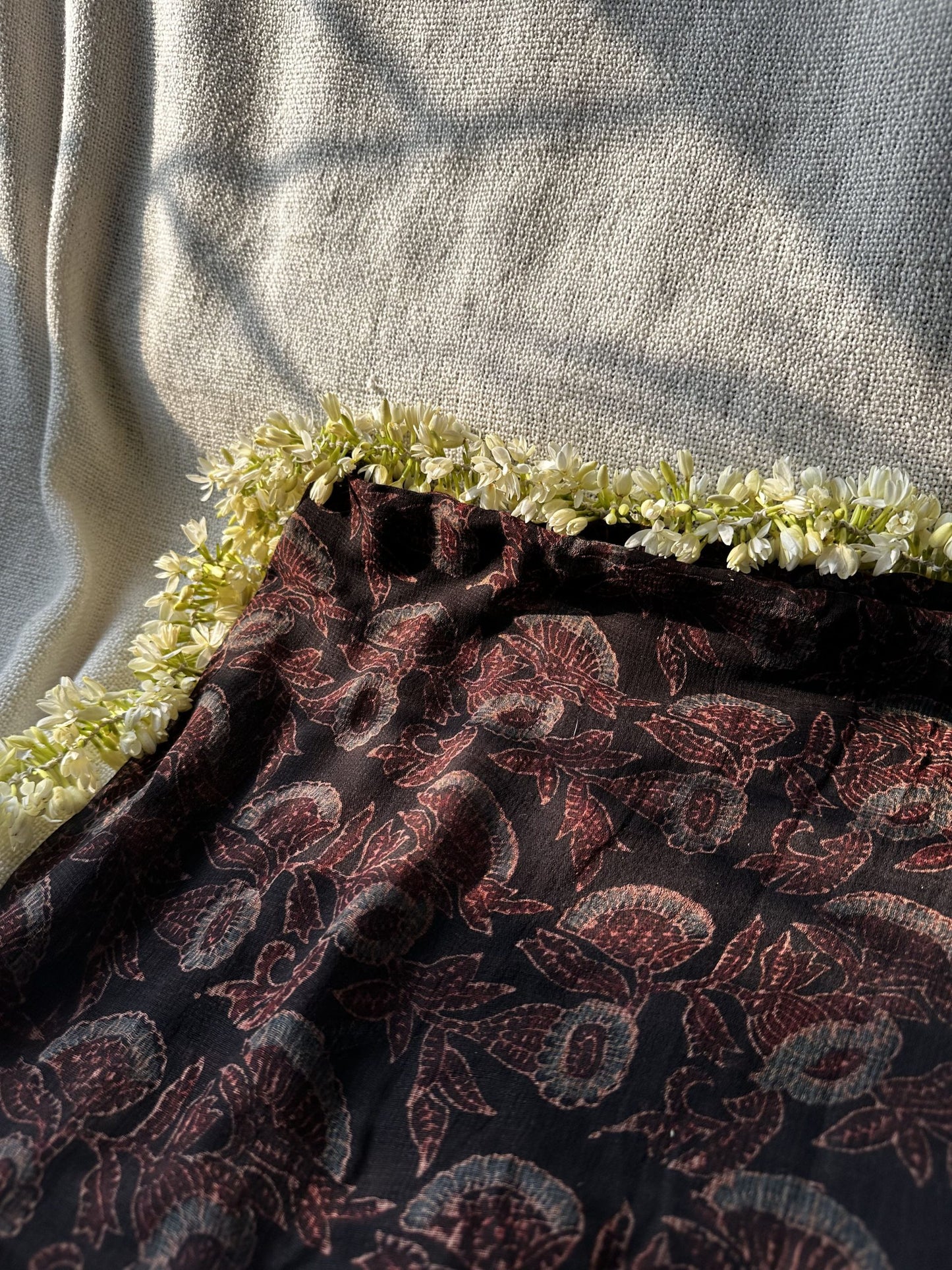 Persephone - Handwoven & Handblocked Ajrakh Kota Saree