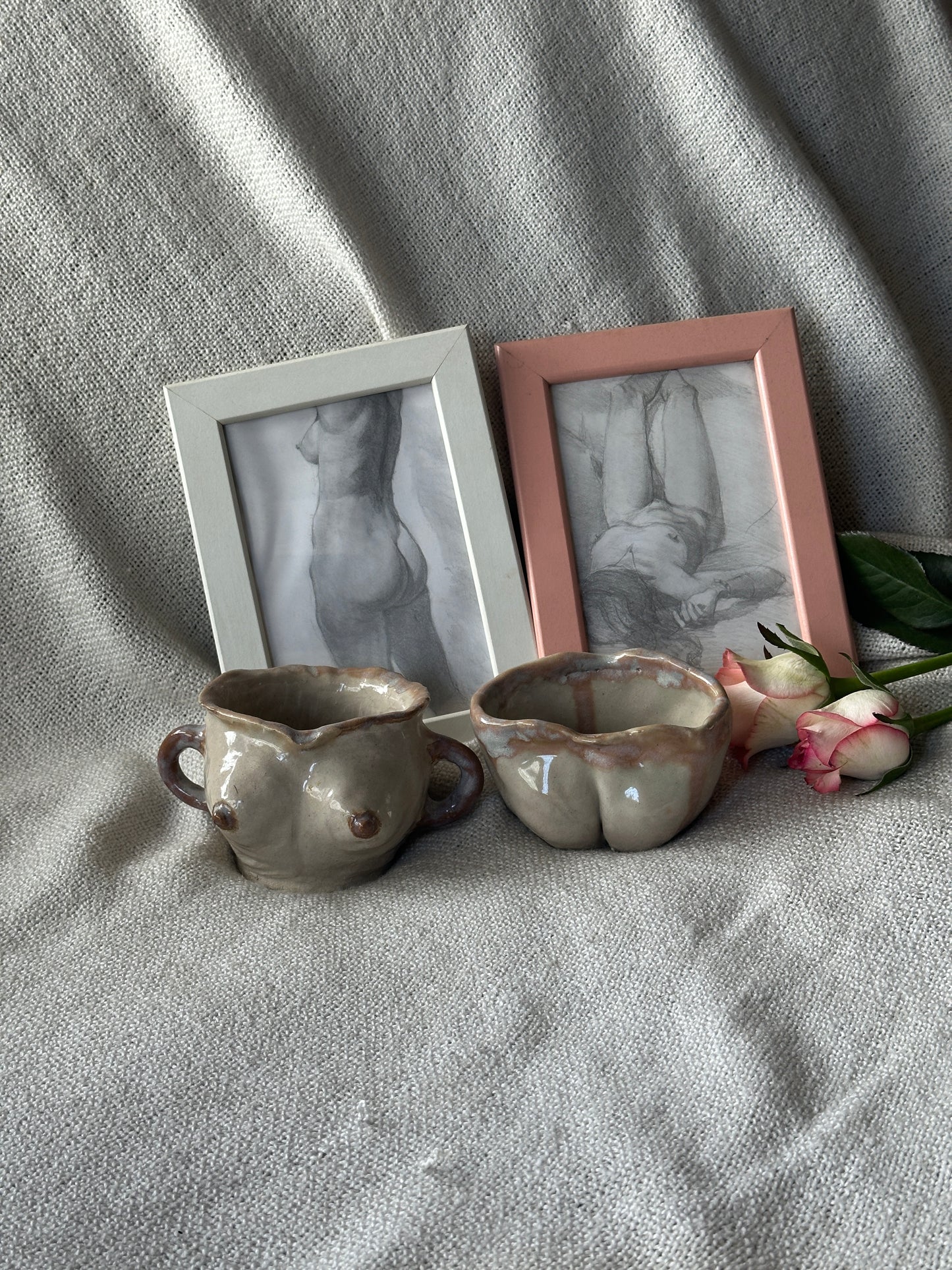 Godess Offering - Pair of Venusian Ceramic Holders